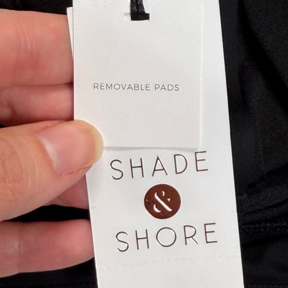 Shade & Shore Bikini Top Women's 36C Black Keyhole Removable Pads Adjustable NEW - Picture 6 of 7